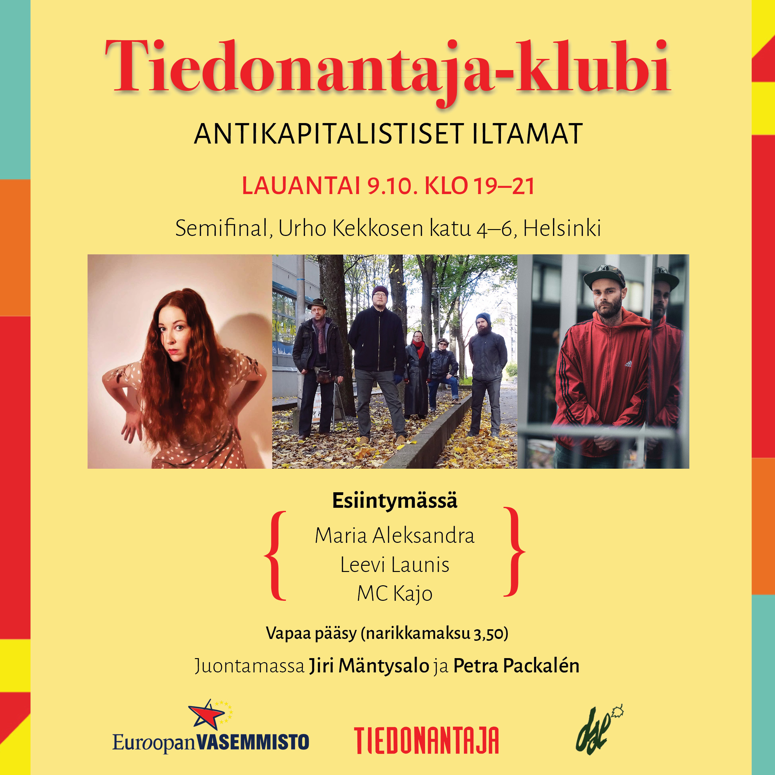 Tiedonantaja-klubi lokakuu 2021 somemainos Tiedonantaja-klubi lokakuu 2021 somemainos